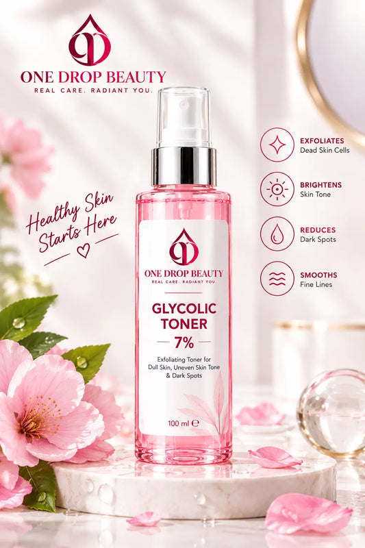 One Drop Beauty Glycolic Toner 7% – Exfoliating Toner for Dull Skin, Uneven Skin Tone & Dark Spots